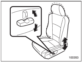 To adjust the seat height, pull up or push