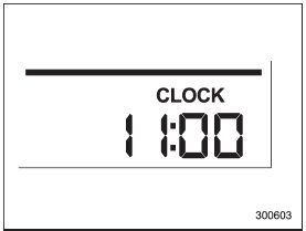The clock shows the time while the