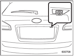 A rear view camera is attached to the rear