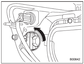 1. Remove the bulb socket from the