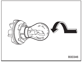2. Remove the bulb from the socket by