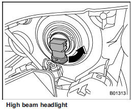 2. Remove the bulb from the headlight