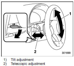 1. Adjust the seat position. Refer to