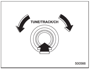 1. Press the “TUNE/TRACK/CH” dial to