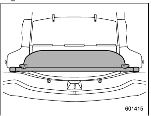 2. Stow the cover housing in the cargo