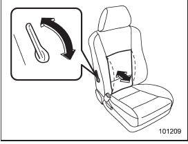 Pull the lever forward or backward.