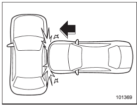 A severe side impact near the front seat