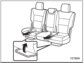 Pull the lever upward and slide the seat to