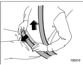 5. To make the lap part tight, pull up on