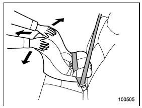 8. Push and pull the child restraint