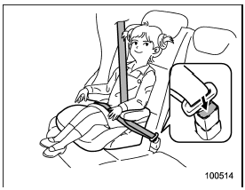 5. To remove the booster seat, press the