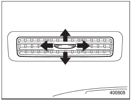 Move the tab or rotate it to adjust the flow