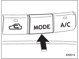 Select the desired airflow mode by pressing