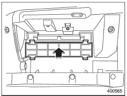 6. Replace the air filter with a new one.