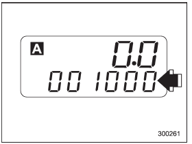 This meter displays the odometer when
