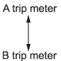 To set the trip meter to zero, select the A