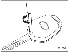 1. Remove the screw on the key head.