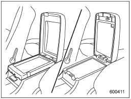 The center console box has a two-layer