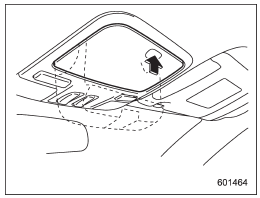 To open the console, push on the lid lightly