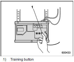 2. Press the training button on the
