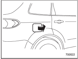 2. Open the fuel filler lid.