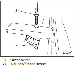 5. Tighten the lower clamps onto the