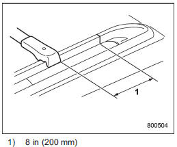 Install the rear crossbar so that the crossbar