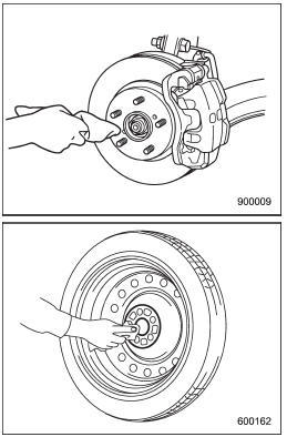 13. Before putting the spare tire on, clean