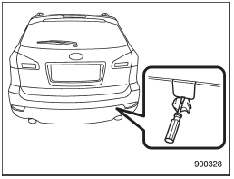 2. Pry off the cover on the rear bumper