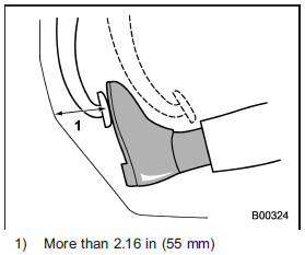 Depress the pedal with a force of approximately