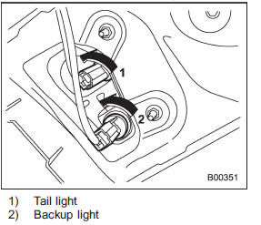 2. Turn the bulb socket counterclockwise