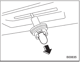 4. Pull the bulb out of the socket. Install a