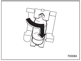 2. Turn the bulb until the flat surfaces at