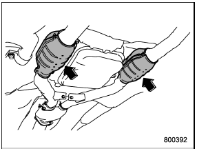 The catalytic converter is installed in the