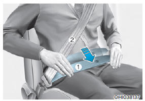 Front Seat Belt - Driver's 3point system with emergency locking retractor
