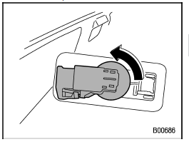 2. Turn the bulb socket counterclockwise