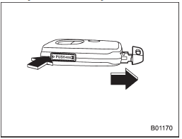 1. Pull out the mechanical key.