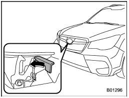 3. Release the secondary hood release