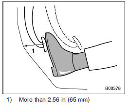 Depress the pedal with a force of approximately