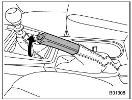 Check the parking brake stroke according