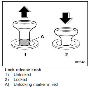 When the seatback is locked, the lock