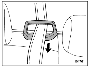 2. Pass the seatbelt through the belt