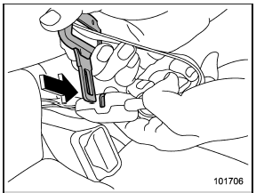 2. Insert a tongue plate or other hard