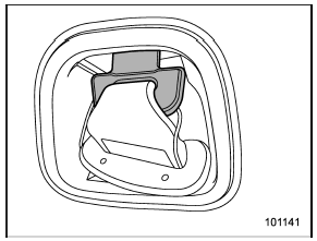 3. Allow the retractor to roll up the belt.