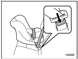 8. To remove the child restraint system,