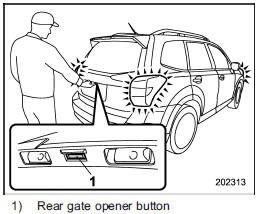 Carry the access key, and press the rear