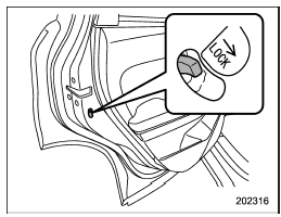 Each rear door has a child safety lock.