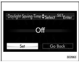 5. Select “Set” by operating the
