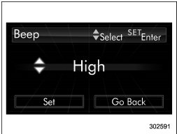 4. Select an item by operating the