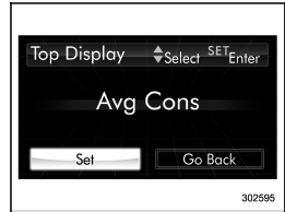 5. Select “Set” by operating the